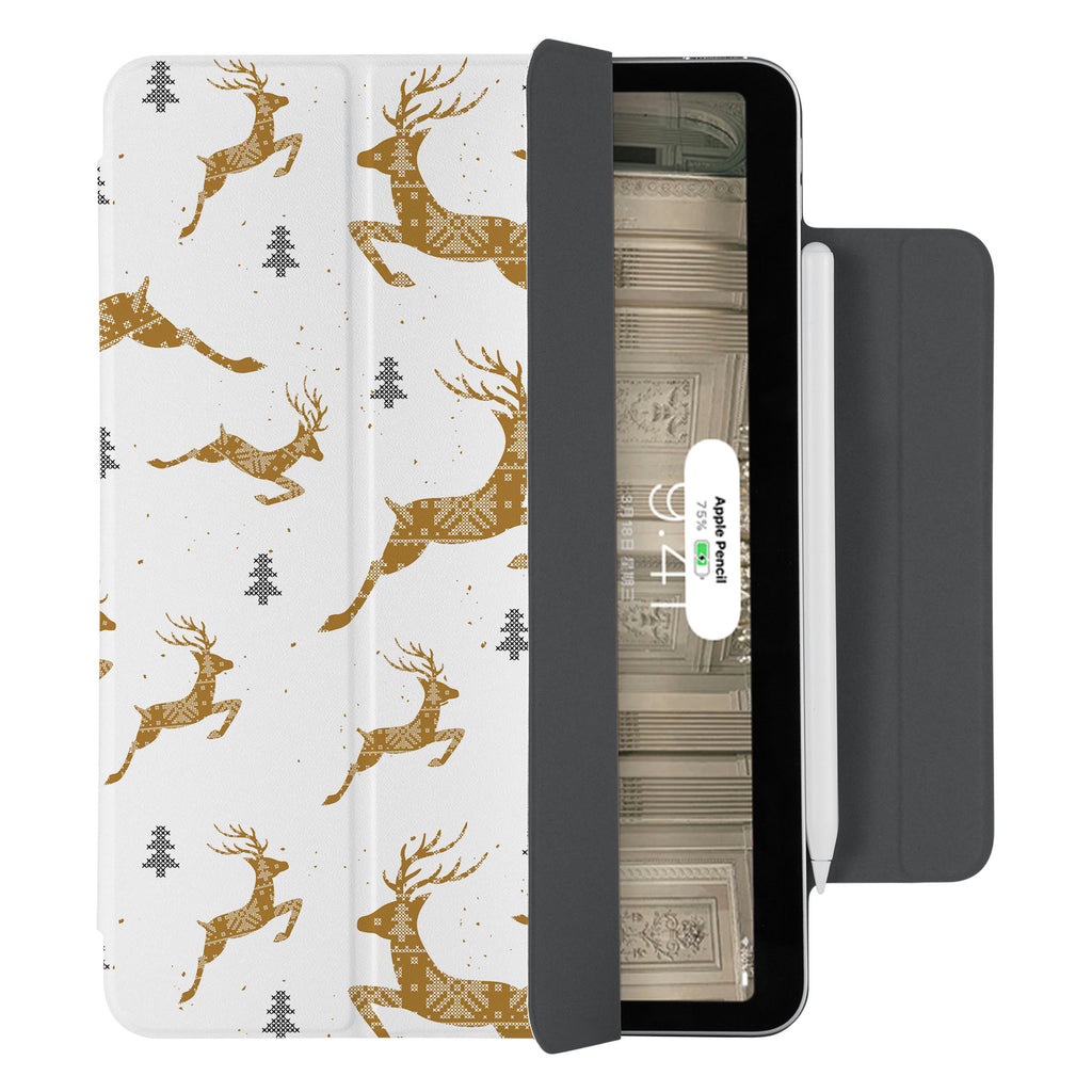 Elevate your iPad experience with the VistaCase Personalized iPad Slim Fit Case. Featuring an exquisitely detailed Christmas design