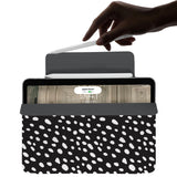 the VistaCase Personalized iPad Slim Fit Case with Polka Dot design,  The case includes built-in storage and a cutout for easy magnetic attachment of your Pencil, ensuring it's always within reach.