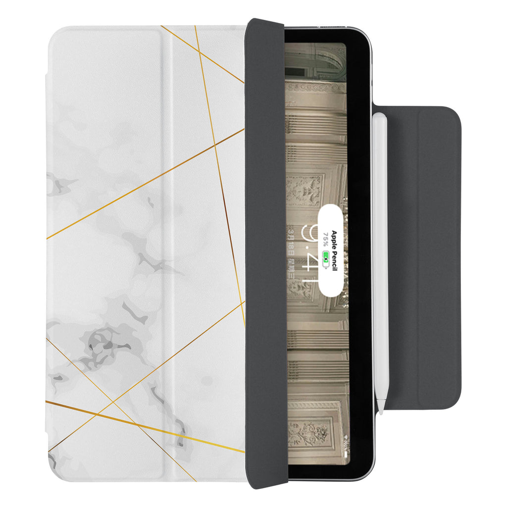 Elevate your iPad experience with the VistaCase Personalized iPad Slim Fit Case. Featuring an exquisitely detailed Marble 2020 design