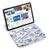 the VistaCase Personalized iPad Slim Fit Case with Flower design,  Designed with convenience in mind, the case automatically wakes your iPad when opened and puts it to sleep when closed.