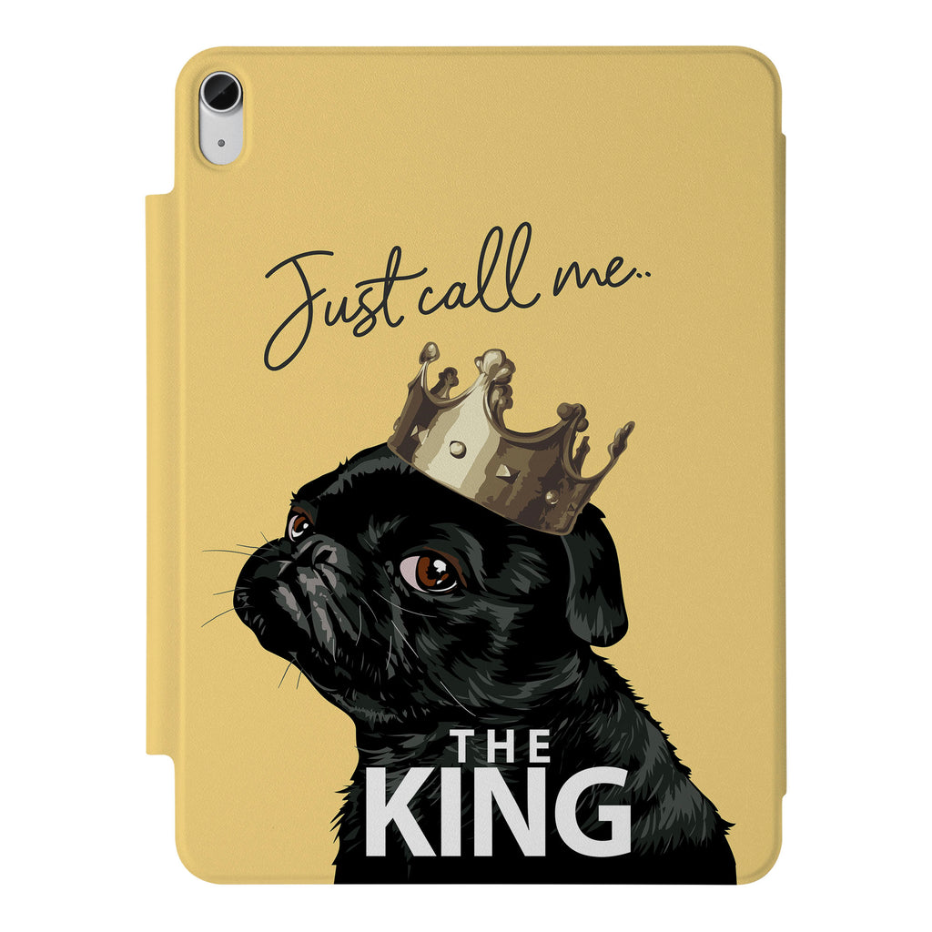 the VistaCase Personalized iPad Slim Fit Case with Dog Fun design,  Crafted with a durable fabric exterior and a soft interior lining.