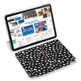 the VistaCase Personalized iPad Slim Fit Case with Polka Dot design,  Designed with convenience in mind, the case automatically wakes your iPad when opened and puts it to sleep when closed.