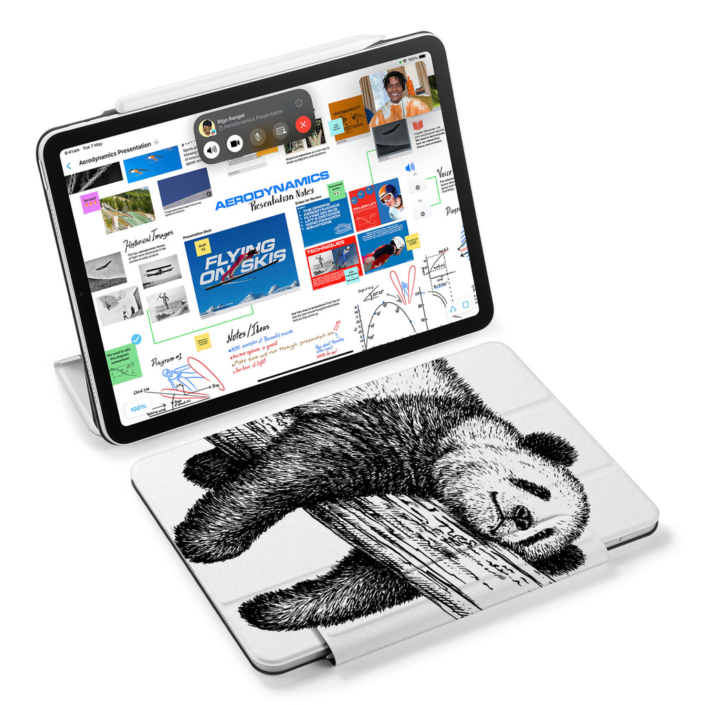 the VistaCase Personalized iPad Slim Fit Case with Cute Animal design,  Designed with convenience in mind, the case automatically wakes your iPad when opened and puts it to sleep when closed.