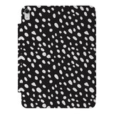 the VistaCase Personalized iPad Slim Fit Case with Polka Dot design,  Crafted with a durable fabric exterior and a soft interior lining.