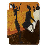 the VistaCase Personalized iPad Slim Fit Case with Music design,  Crafted with a durable fabric exterior and a soft interior lining.