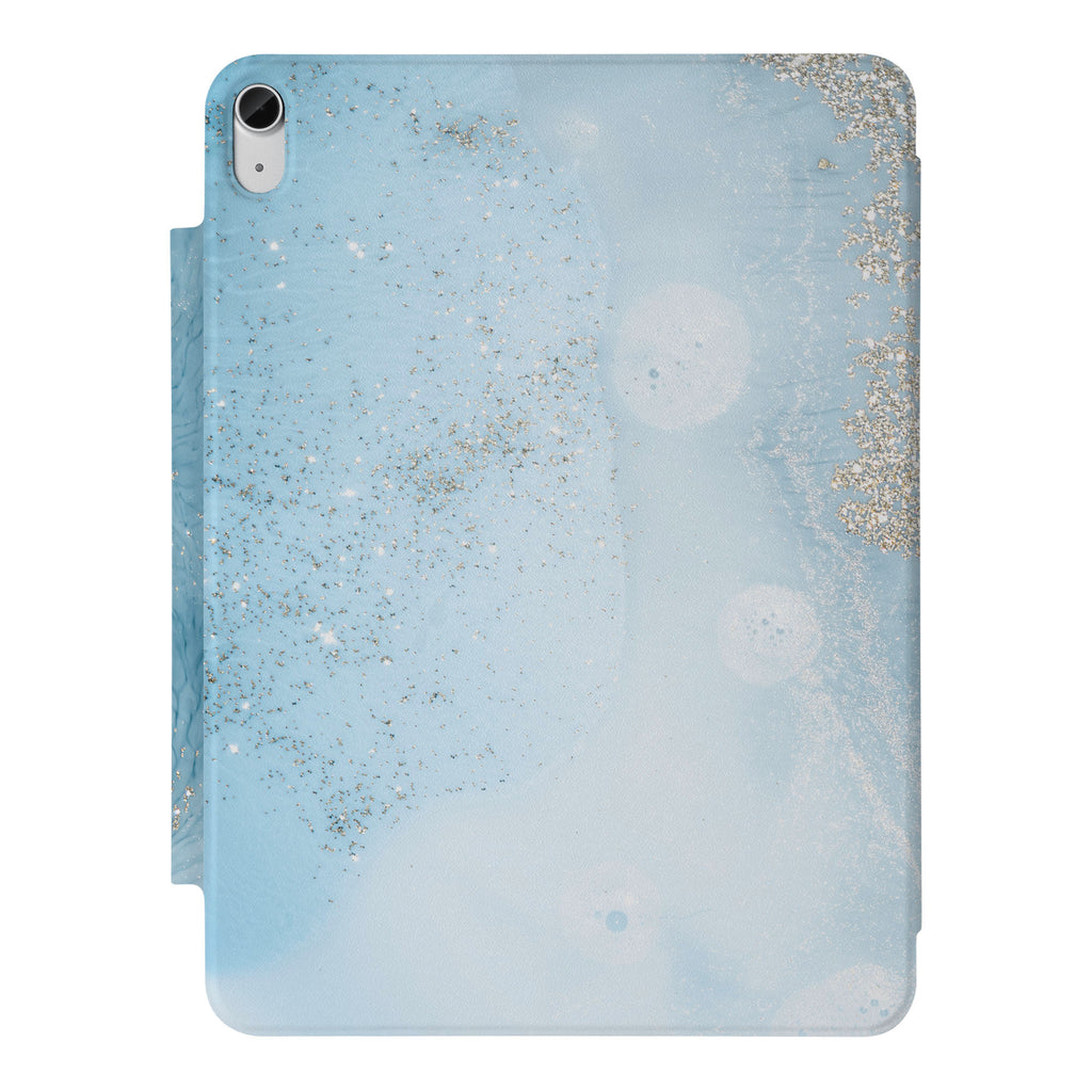 the VistaCase Personalized iPad Slim Fit Case with Marble Gold design,  Crafted with a durable fabric exterior and a soft interior lining.