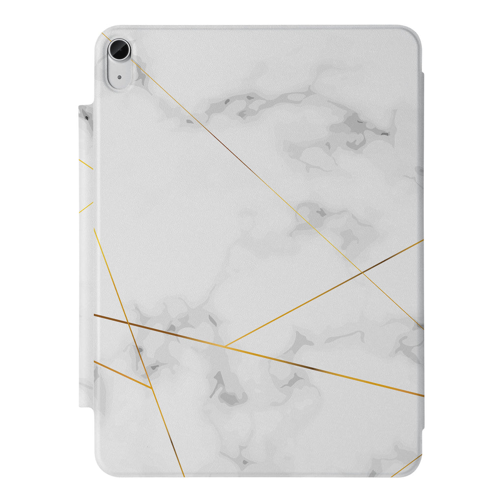 the VistaCase Personalized iPad Slim Fit Case with Marble 2020 design,  Crafted with a durable fabric exterior and a soft interior lining.
