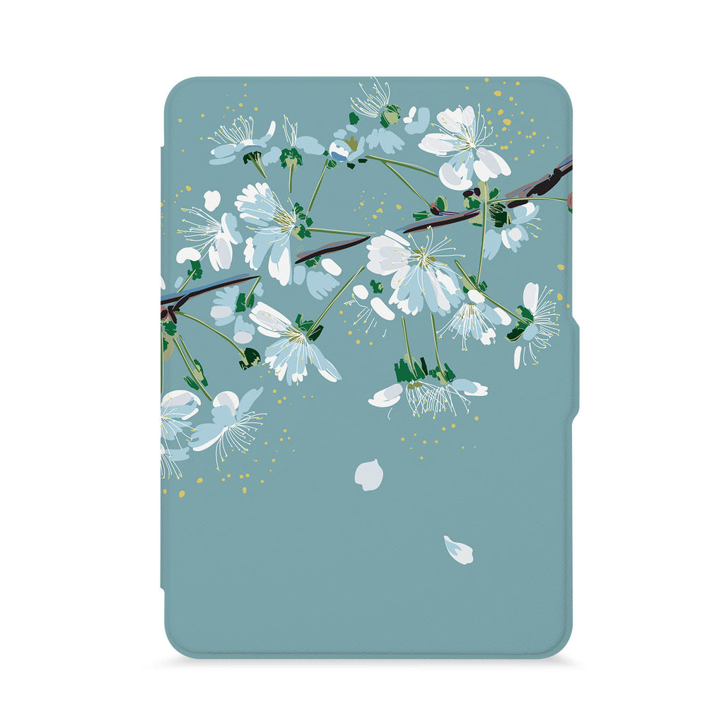 front view of personalized kindle paperwhite case with Birds design