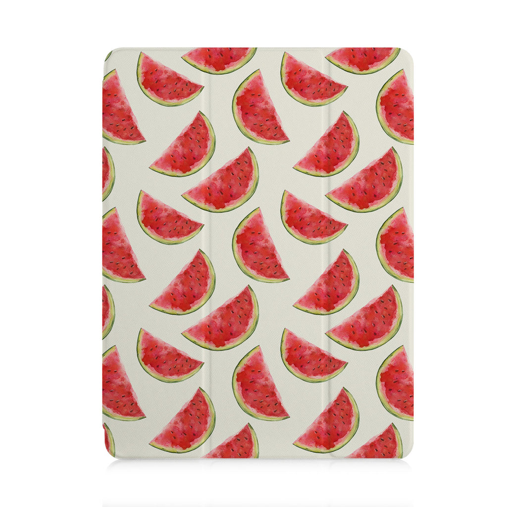 front and back view of personalized iPad case with pencil holder and 05 design