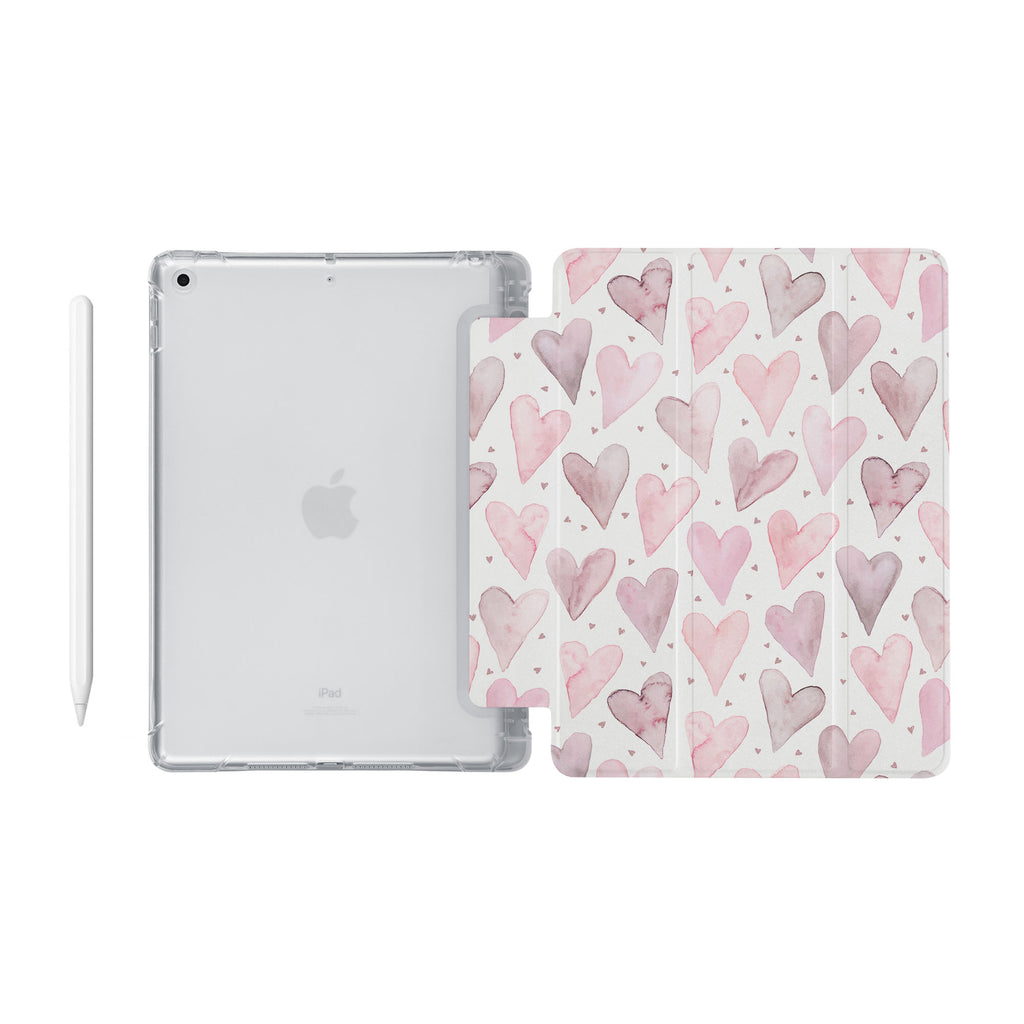 iPad SeeThru Casd with Love Design Fully compatible with the Apple Pencil