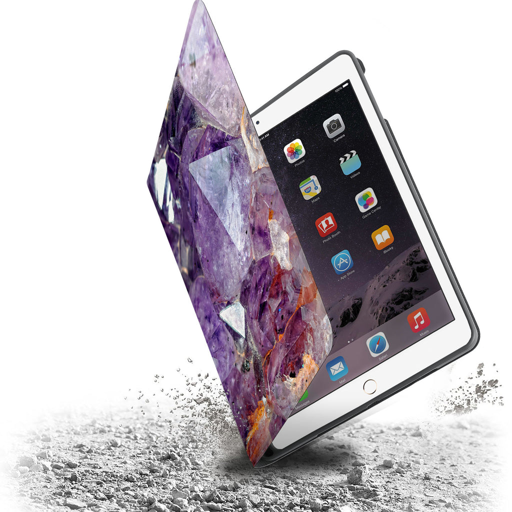 Drop protection from the personalized iPad folio case with Crystal Diamond design