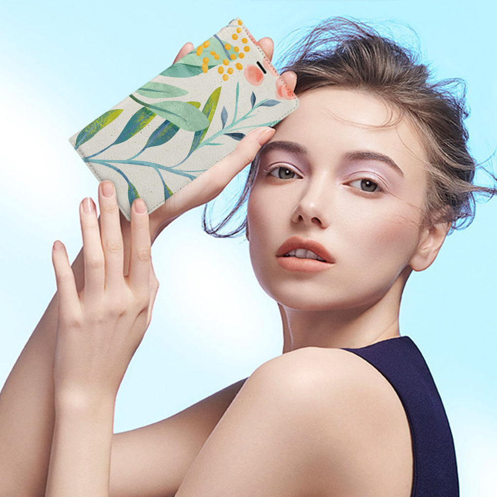 Personalized iPhone Wallet Case with Leaves desig marries a wallet with an Samsung case, combining two of your must-have items into one brilliant design Wallet Case.