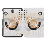 the whole printed area of Personalized Samsung Galaxy Tab Case with Marble Flower design