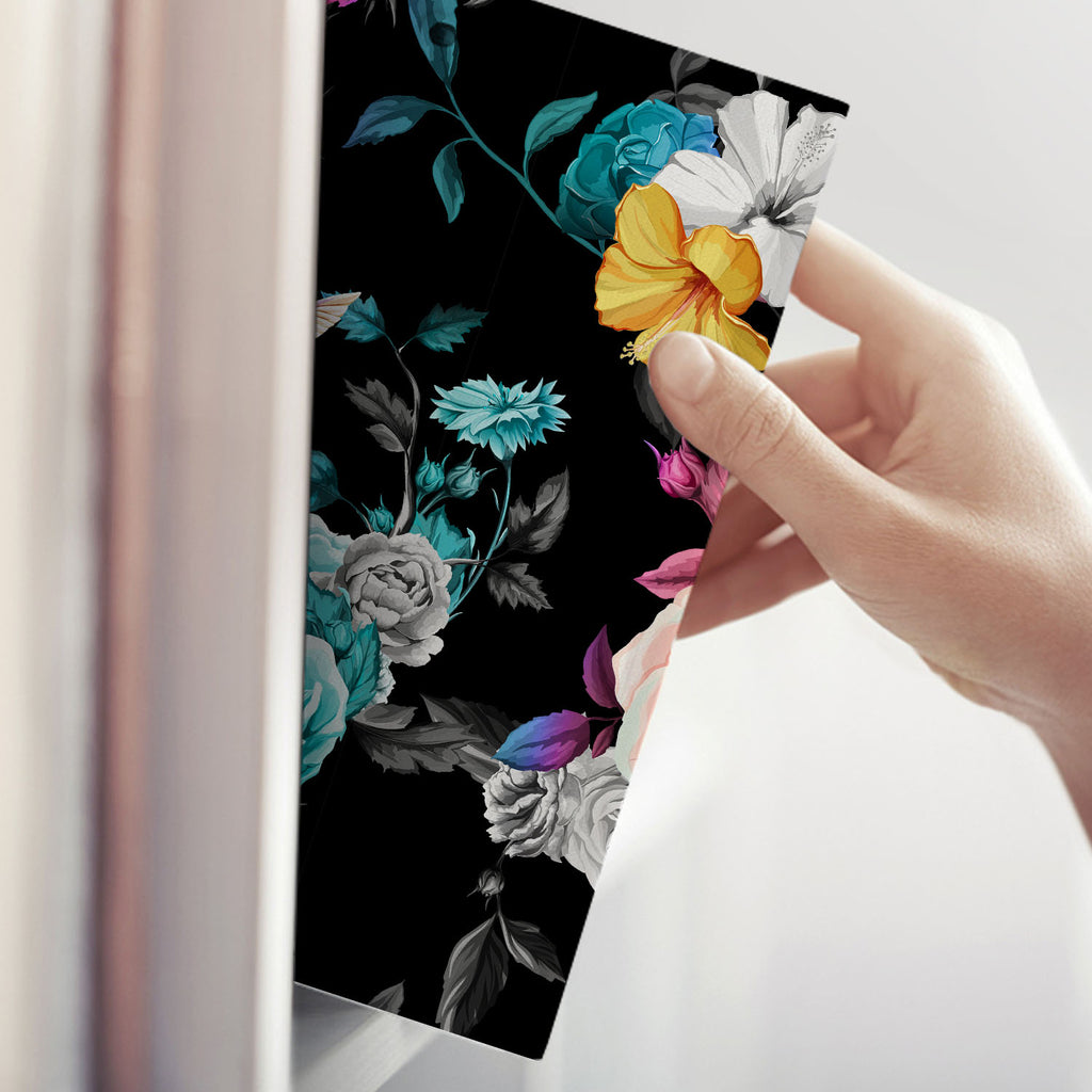 Get your iPad protected with the personalized iPad folio case with Black Flower design