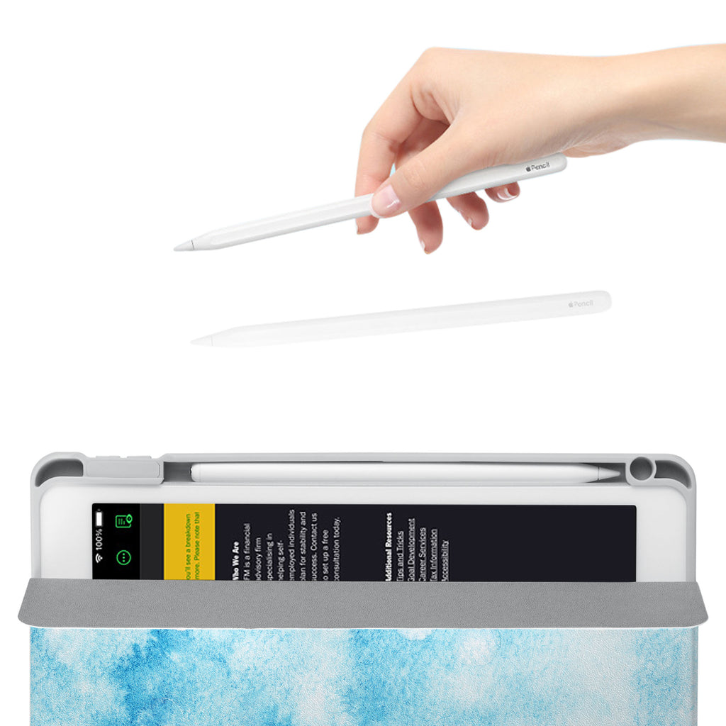 Vista Case iPad Premium Case with Winter Design has an integrated holder for Apple Pencil so you never have to leave your extra tech behind. - swap