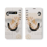 Personalized Samsung Galaxy Wallet Case with Marble Flower desig marries a wallet with an Samsung case, combining two of your must-have items into one brilliant design Wallet Case.