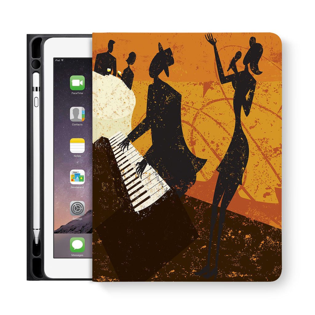 frontview of personalized iPad folio case with 1 design