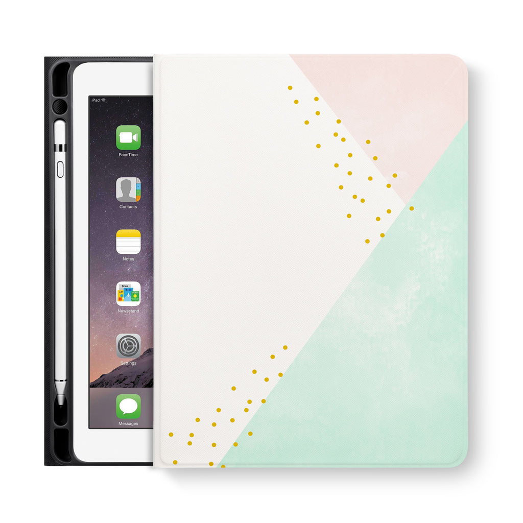 frontview of personalized iPad folio case with 1 design