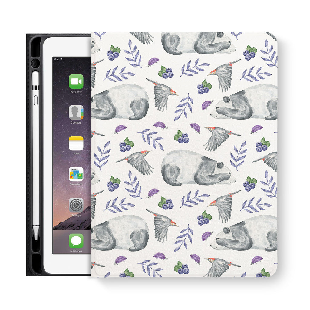 frontview of personalized iPad folio case with 5 design
