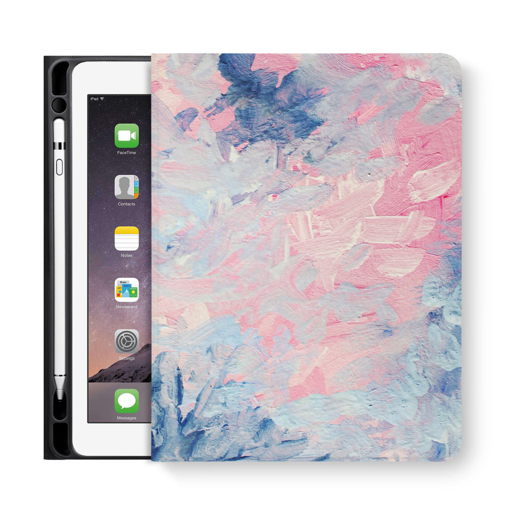 frontview of personalized iPad folio case with 1 design