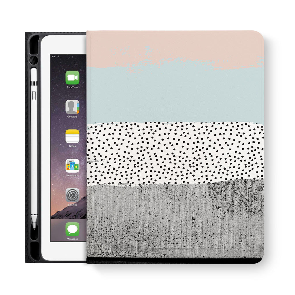 frontview of personalized iPad folio case with 2 design