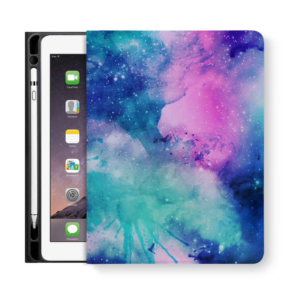 frontview of personalized iPad folio case with 8 design