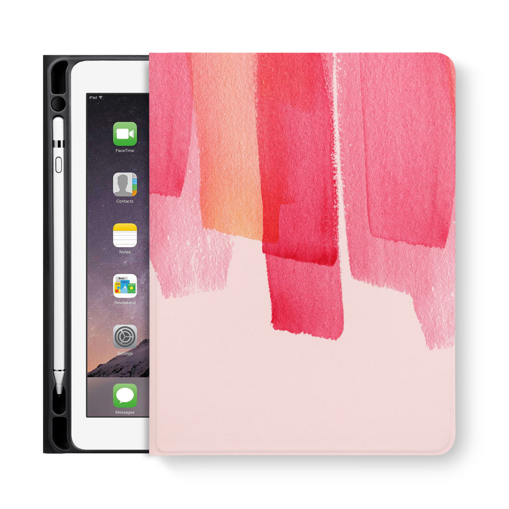 frontview of personalized iPad folio case with 6 design