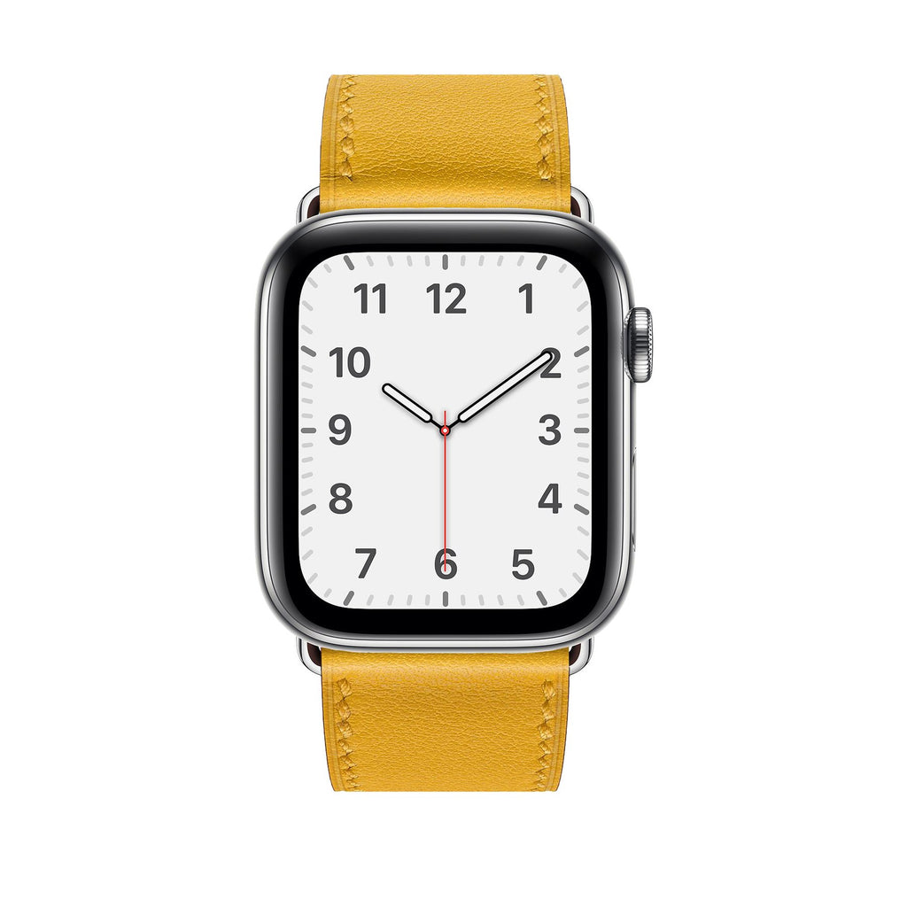 Single Tour Genuine Leather Band for Apple Watch - Yellow