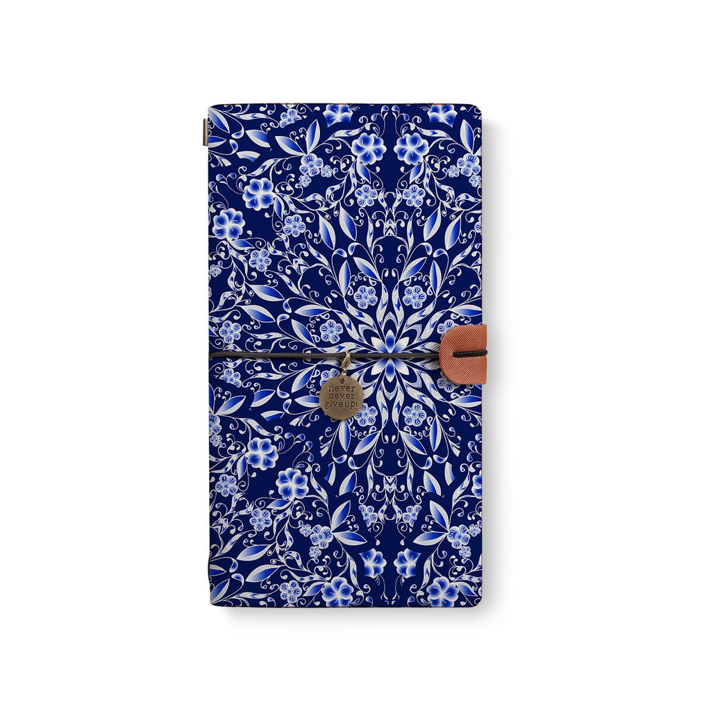 the front top view of midori style traveler's notebook with 2 design