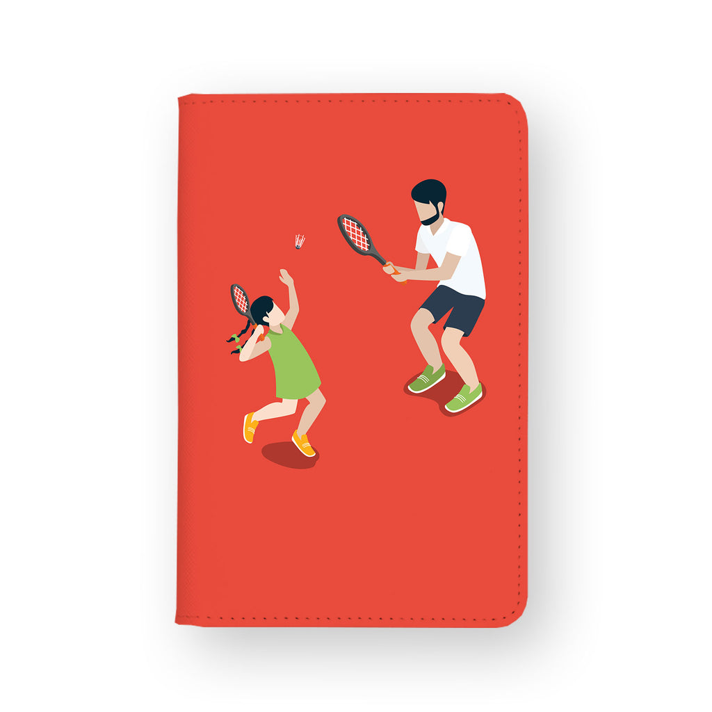 front view of personalized RFID blocking passport travel wallet with 02 design