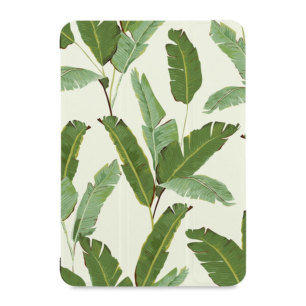 the front view of Personalized Samsung Galaxy Tab Case with Green Leaves design