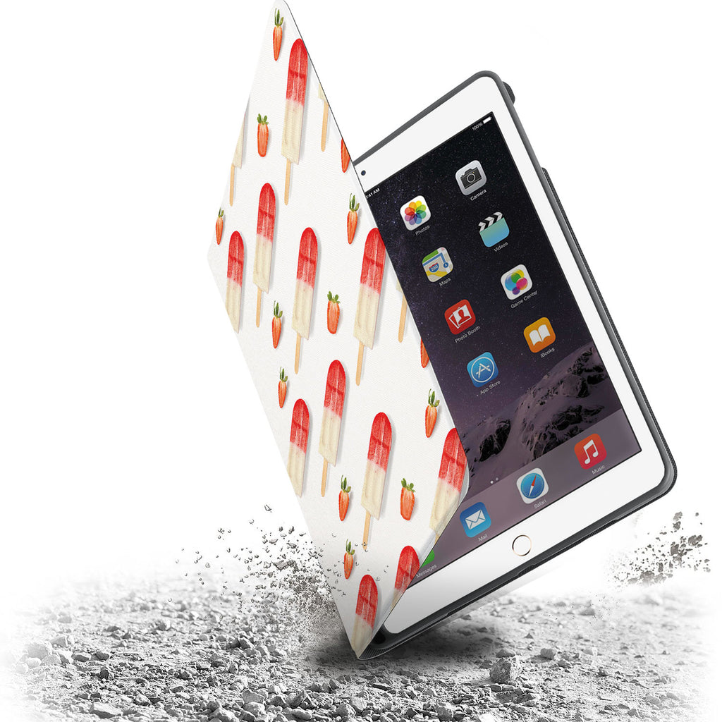Drop protection from the personalized iPad folio case with Sweet design