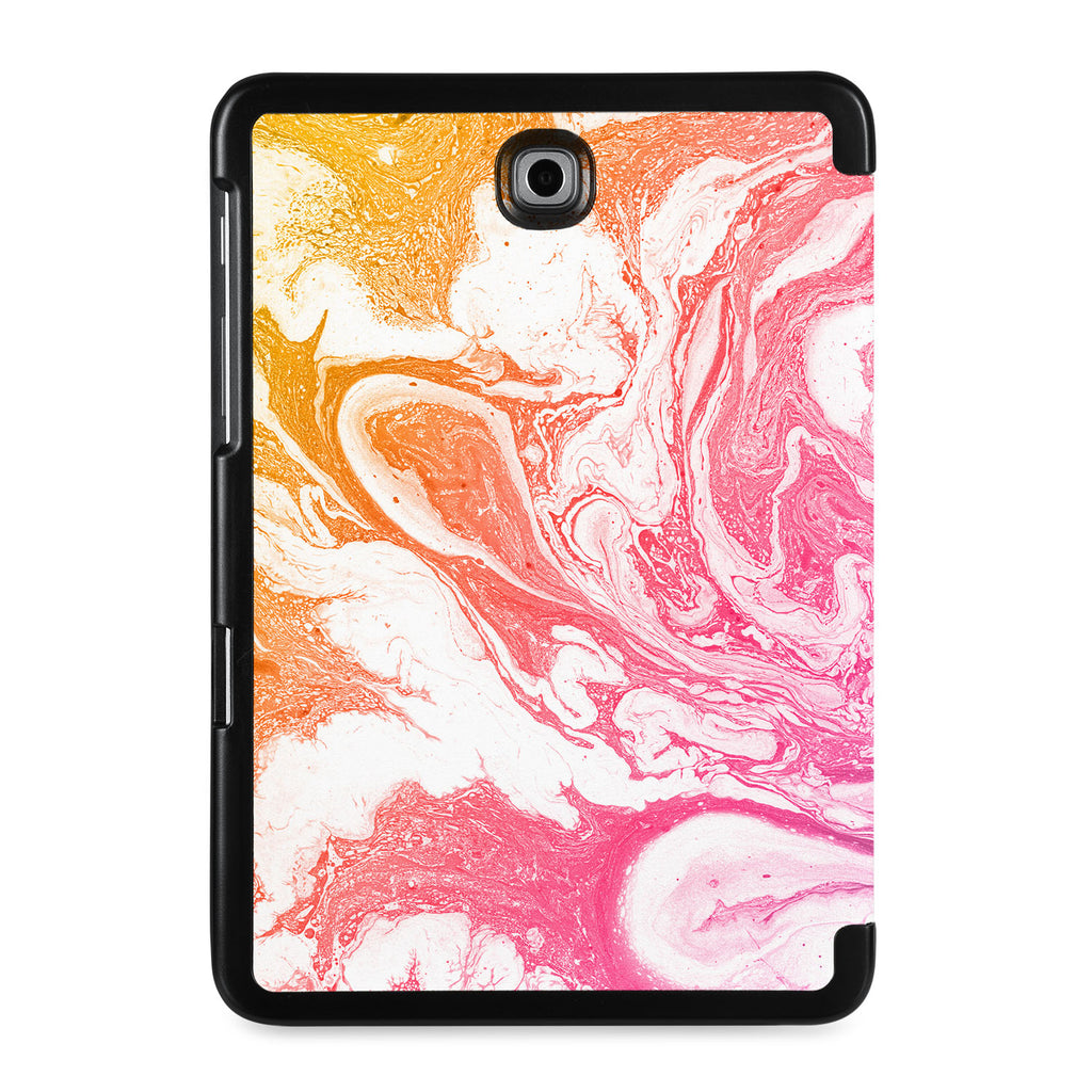 the back view of Personalized Samsung Galaxy Tab Case with Abstract Oil Painting design