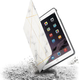 Drop protection from the personalized iPad folio case with Marble 2020 design