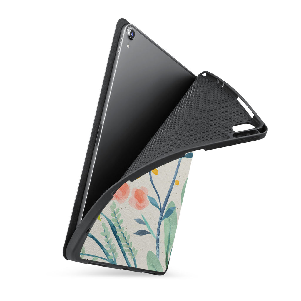 soft tpu back case with personalized iPad case with Pink Flower design