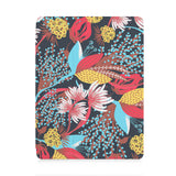 front view of personalized iPad case with pencil holder and Autumn Leaves design