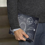 A business man holds Personalized VistaCase reMarkable Pen Holder Case with Astronaut Space design