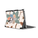 the back side of Personalized Microsoft Surface Pro and Go Case in Movie Stand View with Artistic Flower design - swap