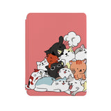 the front side of Personalized Microsoft Surface Pro and Go Case with Cute Cats design