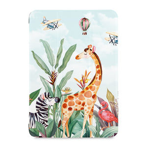 the front view of Personalized Samsung Galaxy Tab Case with Rainforest Animals design