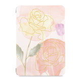 the front view of Personalized Samsung Galaxy Tab Case with Artistic Flower design