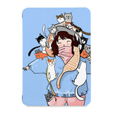 the front view of Personalized Samsung Galaxy Tab Case with Cute Cats design