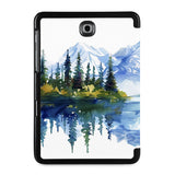 the back view of Personalized Samsung Galaxy Tab Case with Watercolor View design