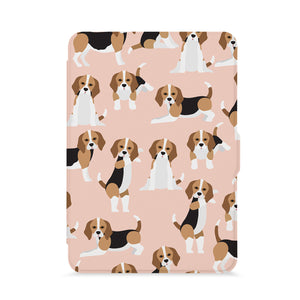 front view of personalized kindle paperwhite case with with Lovely Dog design - swap