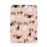 front view of personalized kindle paperwhite case with Lovely Dog design