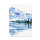 front view of personalized kindle paperwhite case with Watercolor View design