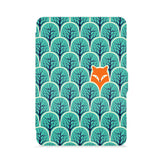 front view of personalized kindle paperwhite case with with Fox Fun design - swap