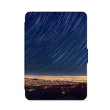 front view of personalized kindle paperwhite case with Starry Night design