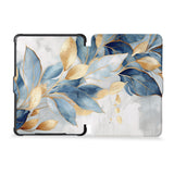 the whole front and back view of personalized kindle case paperwhite case with Artistic Flower design