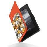 Reinforced rubber bumpers on the corners to protect your Kindle Paperwhite with Cute Cats design